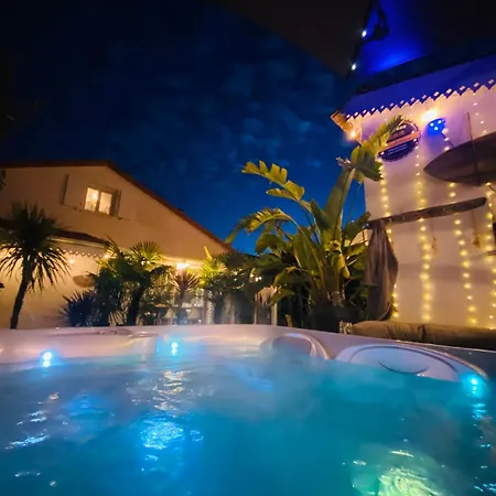 Evasion Tropicale - Villa D'Artiste Avec Jacuzzi Prive Dans Un Jardin Exotique Merignac  Exterior photo